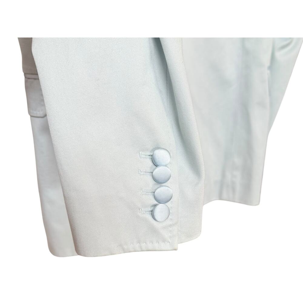 Dolce & Gabbana Light Blue Cotton Blend Blazer Size 46 Authentic Button Closure - Picture 7 of 16